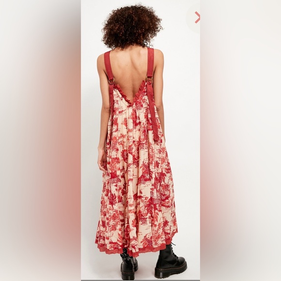 Free People Jungle Toille Maxi Dress in Tea Large NWT - Picture 3 of 14